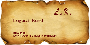 Lugosi Kund névjegykártya
